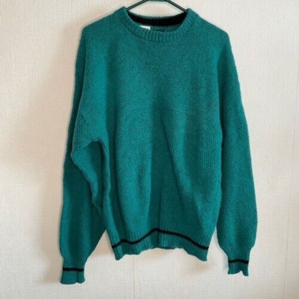 Vintage Alps Crewneck Fisherman Sweater Men Size‎ XL Mountain Green Pullover